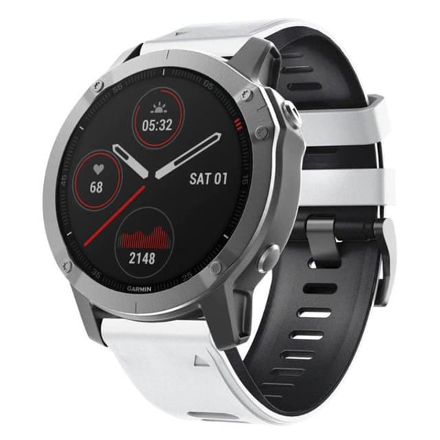 Twin Sport Rannekoru Garmin Fenix 6 - Valkoinen/musta