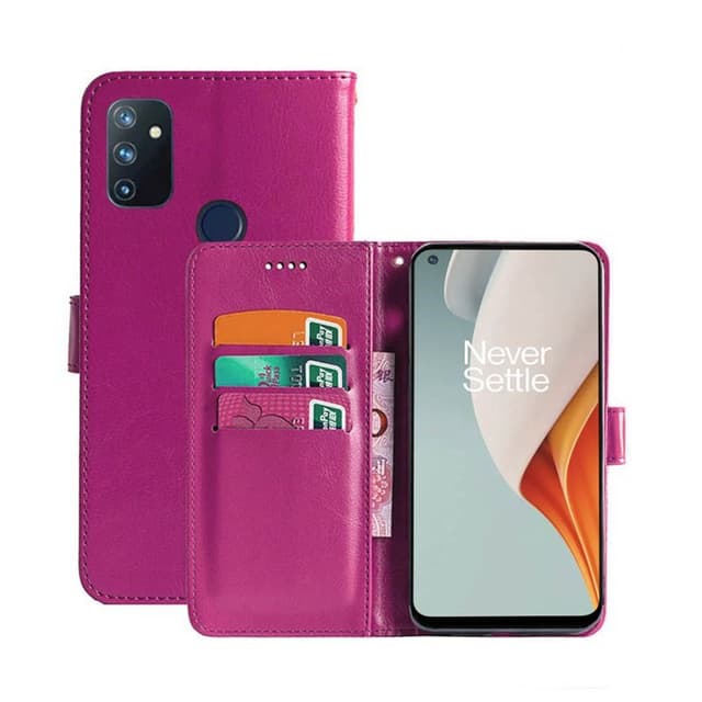 Lommebokdeksel 3-kort OnePlus Nord N100  - Rosa