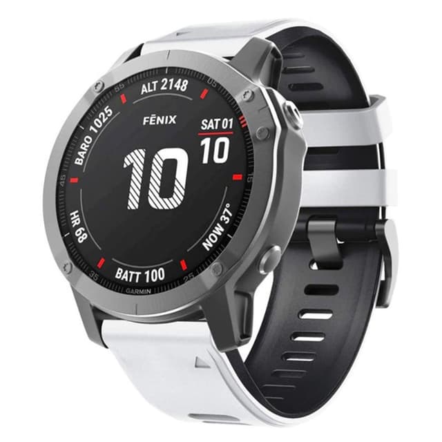 Twin Sport armbånd Garmin Fenix 6X Pro - Hvit/svart