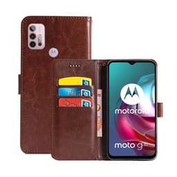 Lompakkokotelo 3-kortti Motorola Moto G30  - ruskea