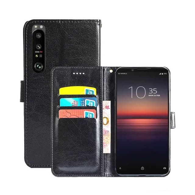 Lompakkokotelo 3-kortti Sony Xperia 1 III  - musta