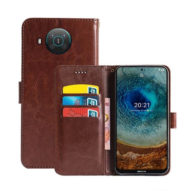 Lommebokdeksel 3-kort Nokia X10  - brun