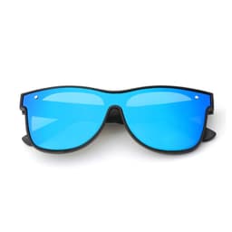 Ympäristöystävälliset puiset aurinkolasit Blue/Black