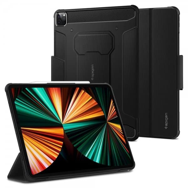 Spigen iPad Pro 12.9 2021 Fodral Rugged Armor Pro Svart