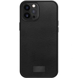 Black Rock iPhone 12 Pro Max Kuori Robust Case Real Leather Musta