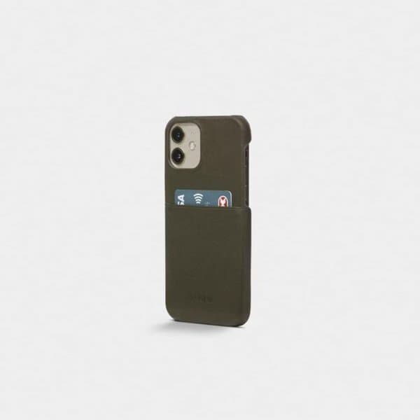 Trunk iPhone 12/iPhone 12 Pro Skal Leather Backcover Grön