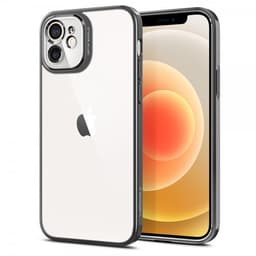 Spigen iPhone 12 Deksel Optik Crystal Chrome Grey