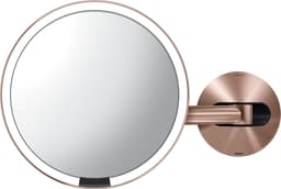 Simplehuman smart sminkespeil med sensor og montering (roségull)