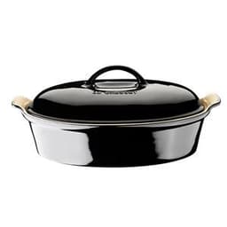 Le Creuset, heritage ovalt fat svart