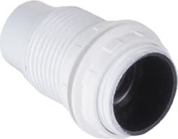Lampeholder E14 m/ring hvit.
