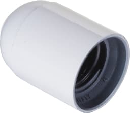Lampeholder E27 u/bryter hvit