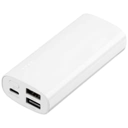 Sandstrøm 6700 mAh powerbank (hvit)