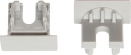 Loox5 endestykker til innfelt aluminiumsprofil, 17 mm (sølv)