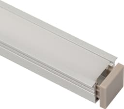 Loox5 endestykker til overflatemontert aluminiumsprofil, 13 mm (steel)