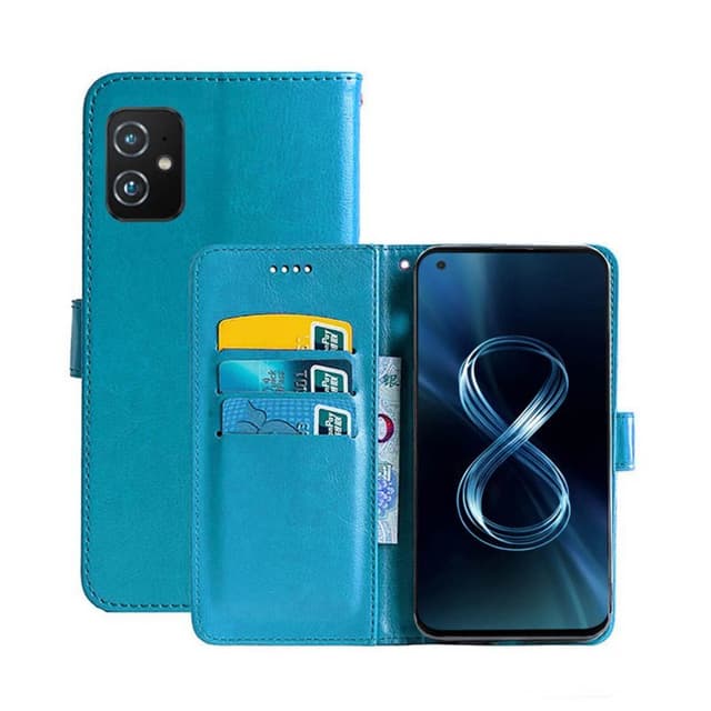 Lompakkokotelo 3-kortti Asus Zenfone 8 (ZS590KS)  - Vaaleansininen
