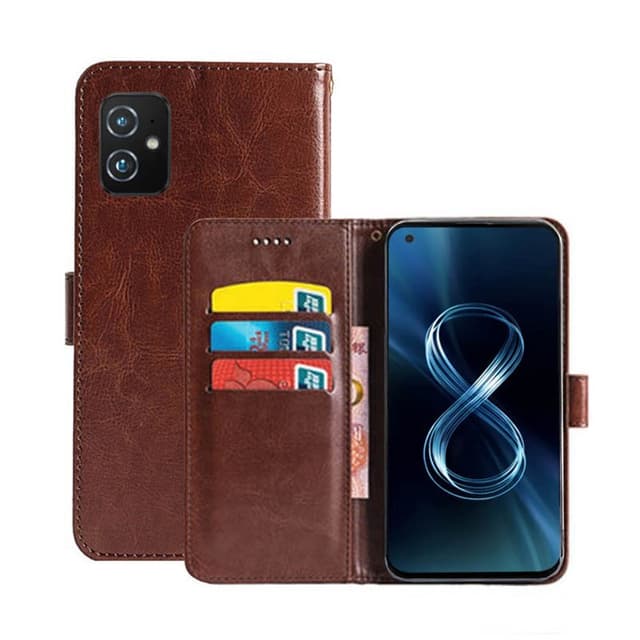 Wallet 3-kort til Asus Zenfone 8 (ZS590KS)  - brun