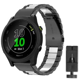 Rustfrit stål armbånd Garmin Forerunner 55 - Sort/sølv