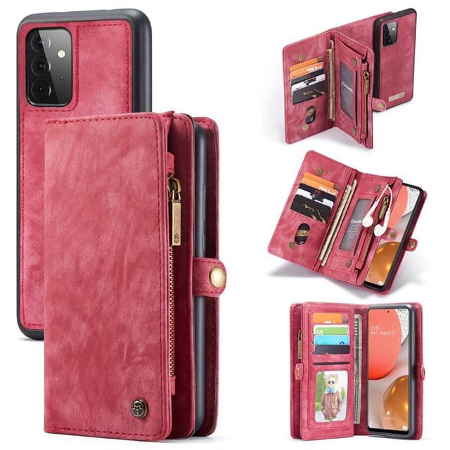 CaseMe Lompakkokotelo 11-kortti Samsung Galaxy A72  - punainen