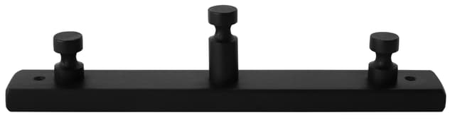 Knopplist i furu - 3 knoppar - svart