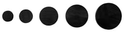 Knoppar 5 st. i set - svart ek