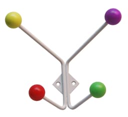 Hattkrok dubbel U-design - vit