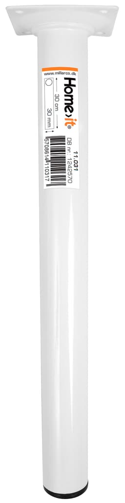 Bordbein 30 cm - dia. 30 mm - hvit