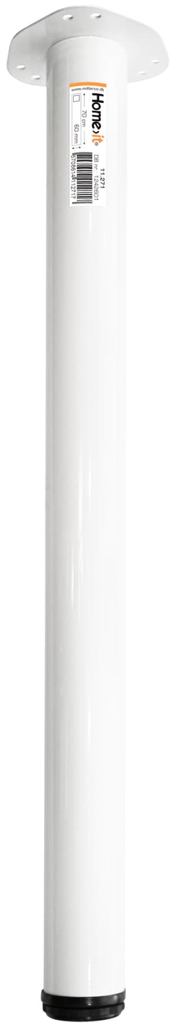Bordben Ø60 mm. - 70 cm. - hvid