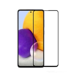 Skjermbeskytter Samsung Galaxy A72 Herdet glass Gjennomsiktig med svart ramme
