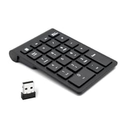Trådløst numerisk tastatur 2.4G Wifi Sort