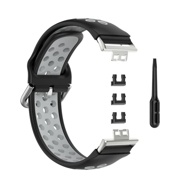 Huawei Watch Fit rannekoru silikoni musta / harmaa - Gigantti