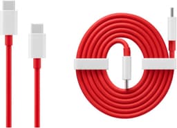 OnePlus Warp Charge 65 USB-C - USB-C kaapeli 100 cm (pun./valk.)