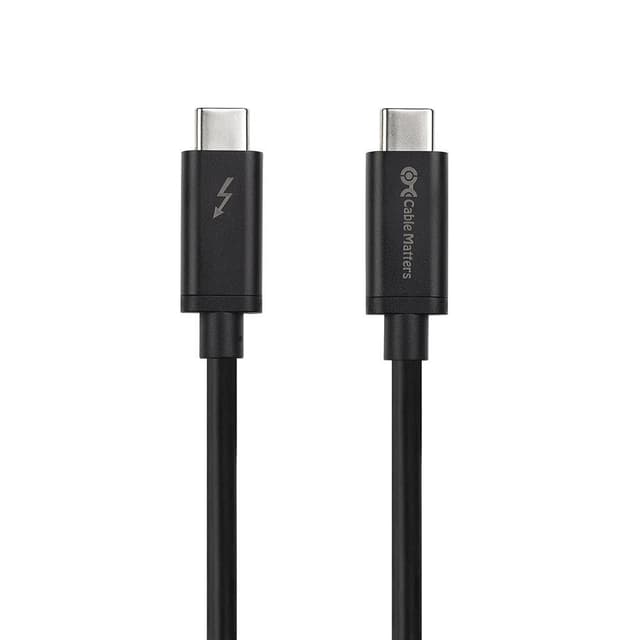 Cable Matters Intel Certifierad Thunderbolt 3 USB C kabel 2m 20Gbps 100W Power Delivery dual 4K 60Hz UHD