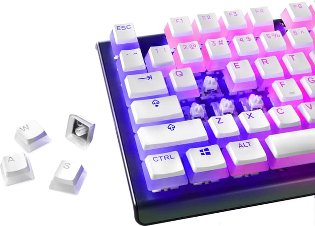 SteelSeries PrismCaps gamingknapper (hvit)