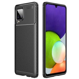 Carbon silikoni kuori Samsung Galaxy A22 4G  - musta