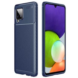 Karbon silikon Deksel Samsung Galaxy A22 4G  - Blå