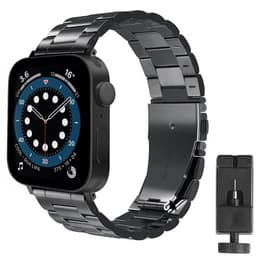Rannekoru ruostumatonta terästä Apple Watch 7 (44mm) - musta