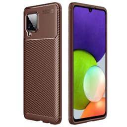 Carbon silikon skal Samsung Galaxy A22 4G  - Brun