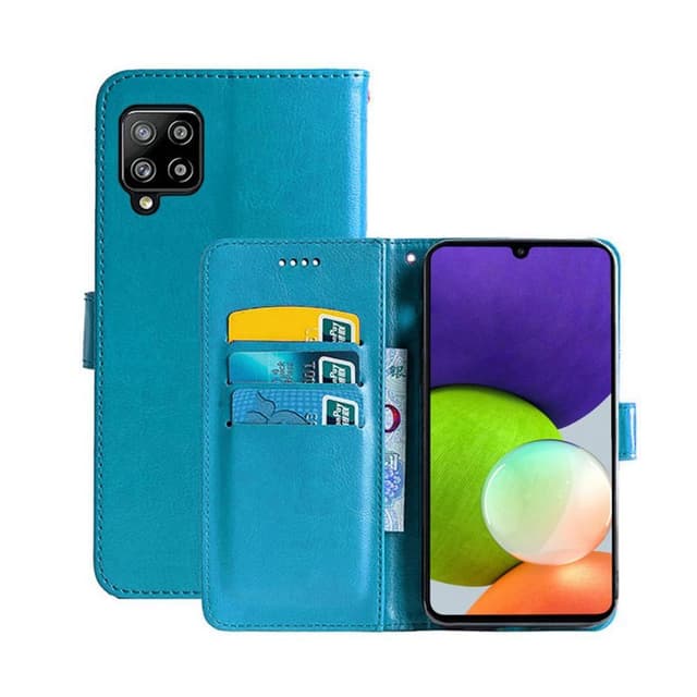 Mobilplånbok 3-kort Samsung Galaxy A22 4G  - Ljusblå