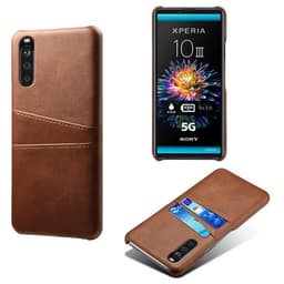 Retro-kuori hedelmäpeleillä Sony Xperia 10 III  - ruskea