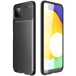 Carbon silikoni kuori Samsung Galaxy A22 5G  - musta