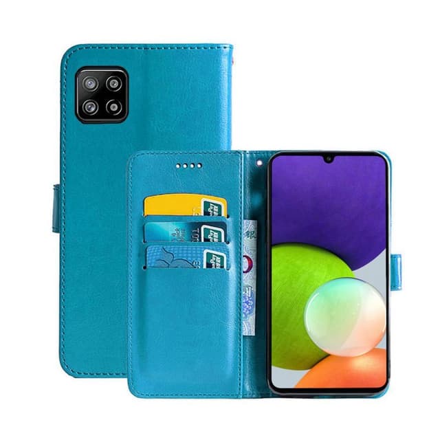 Lompakkokotelo 3-kortti Samsung Galaxy A22 5G  - Vaaleansininen