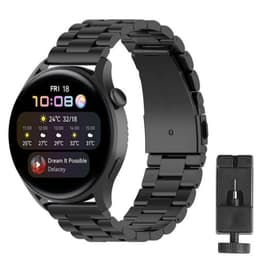 Rannekoru ruostumatonta terästä Huawei Watch 3 - Musta