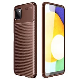 Karbon silikon Deksel Samsung Galaxy A22 5G  - brun