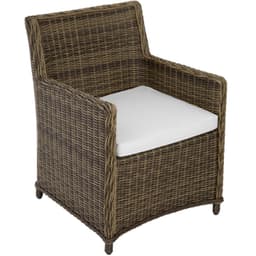 Havestol i polyrattan Saint Tropez - brun/hvid