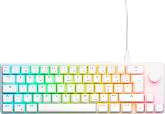 JLT Loop kompakt mekanisk RGB gamingtastatur (hvit)
