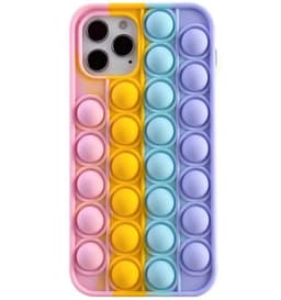 iPhone 12 Pro Max Fidget pop it mobilskal bubblor silikon flerfärgat