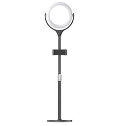 Selfie lampe LED ring (20 cm) med stativ (40 cm) og mobil holder