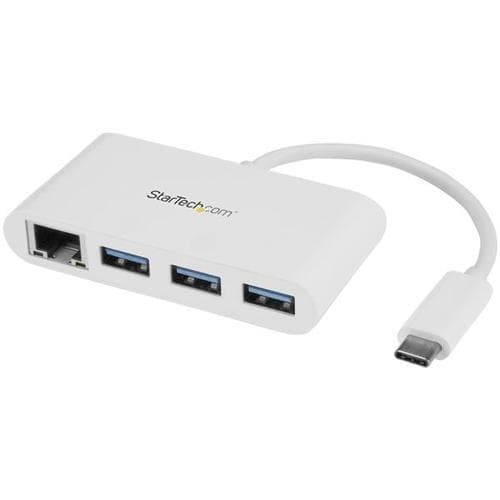StarTech.com USB 3.0-hubb med 3 portar och Gigabit Ethernet - USB-C -