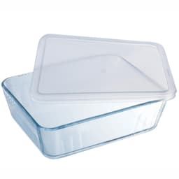 Avlang form med plastlokk 25x20cm / 2,6L Cook