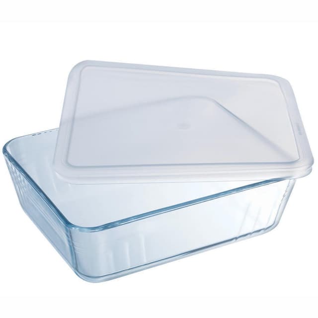 Avlang form med plastlokk 25x20cm / 2,6L Cook